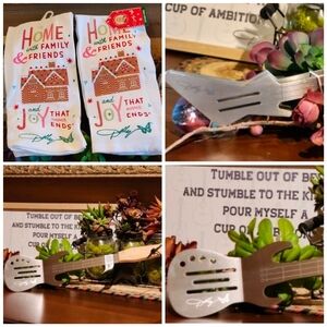 Dolly Collection Holiday Bundle Guitar Shaped BBQ Turner & Tongs & Towels